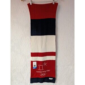 OLYMPIC SCARF Red Blue 2018 PYEONG CHANG BRAND NEW WINTER SPORTS Collectible